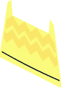 ~Minifig Torso with Bright Light Yellow Zigzag Lines and Black Collars Pattern - Common Front/Back