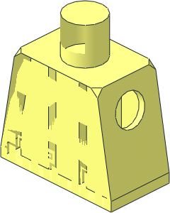 ~Minifig Torso with SW Stormtrooper Armour Pattern - Base