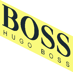 ~Minifig Torso with Boss Shirt with Mercedes Team Logos and Red Ribbon Pattern - Black Logo Boss with Neutral Outerbox