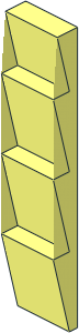 ~Modulex Profile Brick  1 x  X - Back