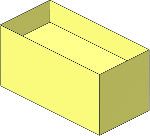 ~Modulex Tile  1 x  2 without Bottom Stud without Top Surface