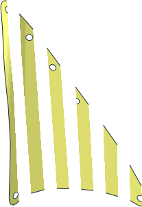 ~Sail 15 x 22 Triangular Thin Stripe  1 (Formed Shape 1)