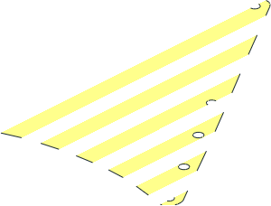 ~Sail 15 x 22 Triangular Thin Stripe 2