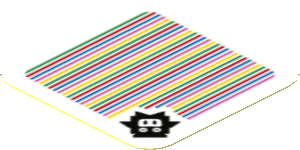 Sticker 1.8 x 1.8 with Bar Code and Ninji