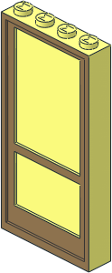Modulex Panel  1 x  4 x  8 Door with Modulex Brown Front Pattern