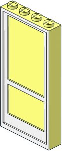 Modulex Panel  1 x  4 x  8 Door with Modulex White Front Pattern