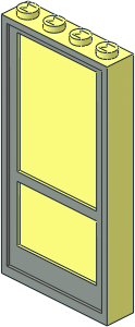 Modulex Panel  1 x  4 x  8 Door with Modulex Grey Front Pattern