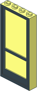 Modulex Panel  1 x  4 x  8 Door with Modulex Black Front Pattern