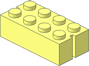 Mursten Brick  2 x  4 with 2 Slots