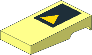 ~Electric Switch: Key Right with Yellow Triangle Up Pattern (Obsolete)