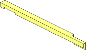~Train Track  9V Crossing - Outer Left Metal Rail