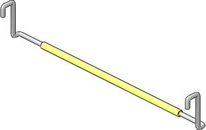 ~Train Track  9V Crossing - Lower Internal Wire