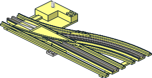 ~Train Track 12V Tapered Point Left Electric (Straight)