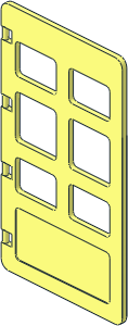 Duplo Door  1 x  4 x  6 with Six Panes