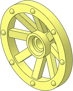 Wheel  2.8 x 27 with  8 Spokes