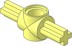 Technic Axle  3L with Middle Perpendicular Pin Hole