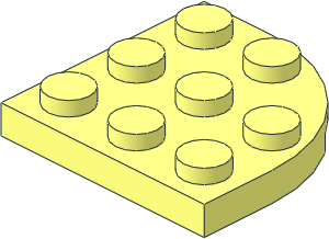Plate  3 x  3 with  2 x  2 Corner Round