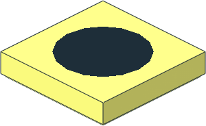 Tile  2 x  2 with Groove and Black Circle Pattern