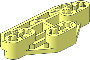 Technic Connector Block  3 x  6 with 6 Axleholes and Groove