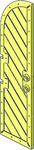 Door  1 x  4 x 11.333 with Arched Top and Two Studs on Each Side