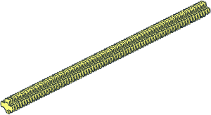 Technic Axle 10 Threaded