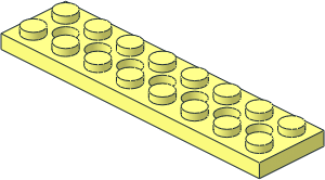 Technic Plate  2 x  8 with Holes