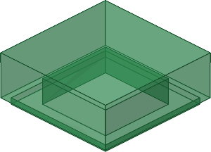 ~_Tile  1 x  1 with Groove Trans Green (Obsolete)