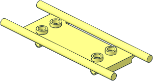 Minifig Stretcher with Bottom Hinges