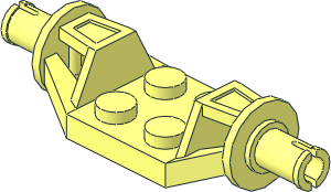 Plate  2 x  2 with Wishbone Suspension Arms and Pins