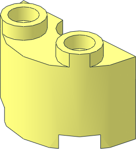 Cylinder Half  1 x  2 with Cutout
