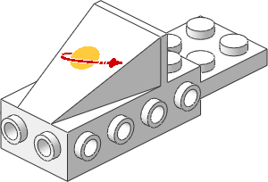~_Wedge 2 x 3 with Brick 2 x 4 with Classic Space Logo Pattern (Obsolete)