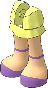 Figure Friends Legs with Layered Skirt with Light Nougat Legs and Medium Lavender Shoes with Ankle Straps Pattern