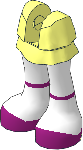 Figure Friends Legs with Layered Skirt with White Legs and Magenta Shoes with Ankle Straps Pattern