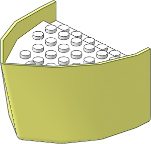 Boat Section Bow  6 x  8 x  3.333 with White Deck