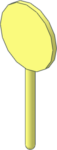Roadsign Round Small without Base