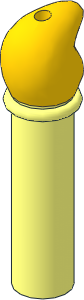 Duplo Candle with Yellow Flame