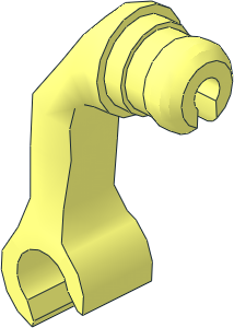 Minifig Arm Long Curved with Hand