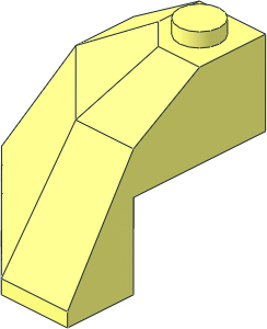 Brick  3 x  3 x  2 Facet Top