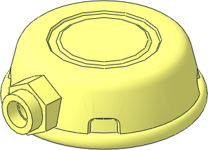 Minifig Helmet Pan Shaped with Hollow Stud on Front