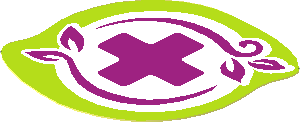 =Sticker  1.8 x  1.8 Irregular with Jungle Rescue Logo in Lime Border