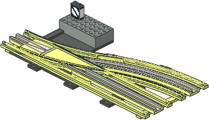 Train Track 12V Slotted Point Left Manual (Straight)