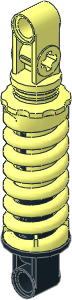 Technic Shock Absorber  9L Thick with Fake Spring (Extended)