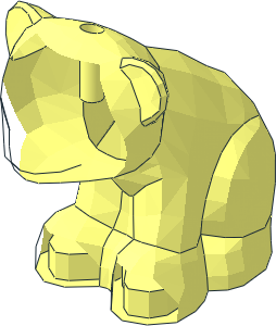 ~Animal Bear Baby Cub Sitting without Patternable Area