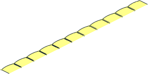 ~Scala Roof 24 x 22 x  7 - Row of 11 Shingles