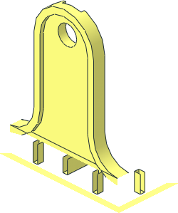 ~Duplo Boat Helm / Ship's Wheel Support - Half