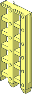 ~Duplo Portcullis  1 x  7 x  6 - Half