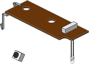 ~Train Base  6 x 30 with IR Receivers and Battery Compartment - Electronics