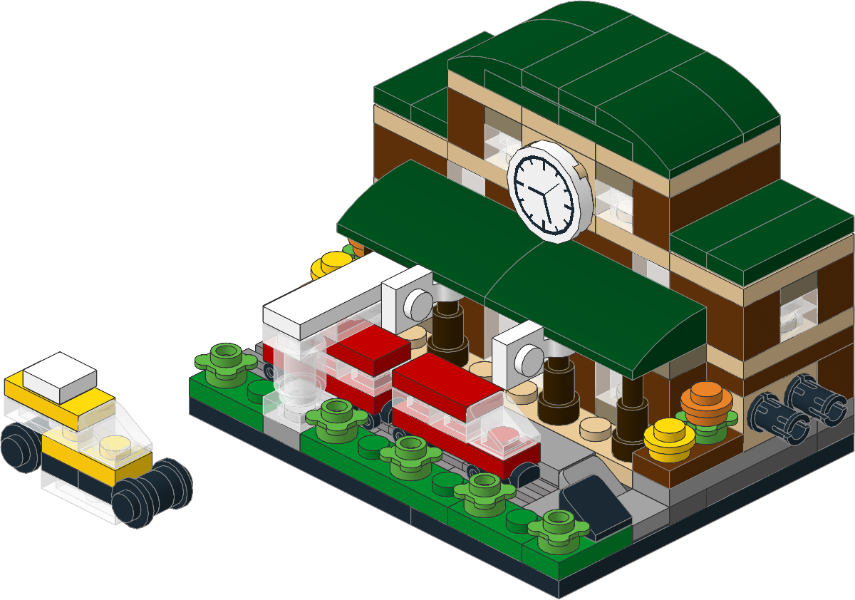 40142-1 - Bricktober Train Station