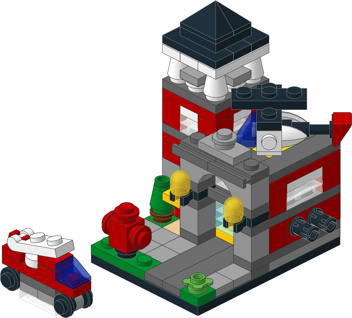 40182-1 - Bricktober Fire Station