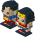 Superman & Wonder Woman LDraw model preview